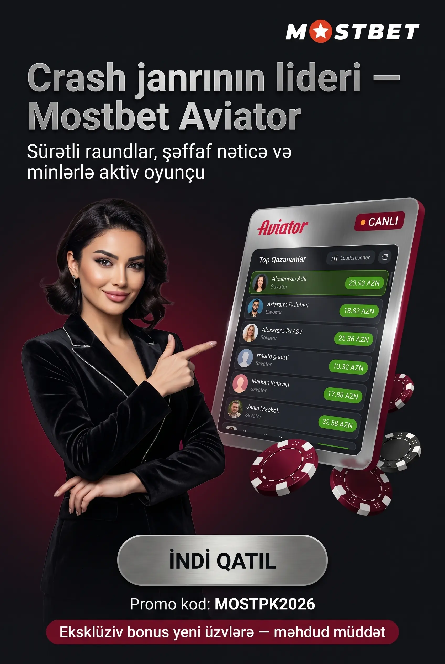 Aviator oyununun mövqeyi