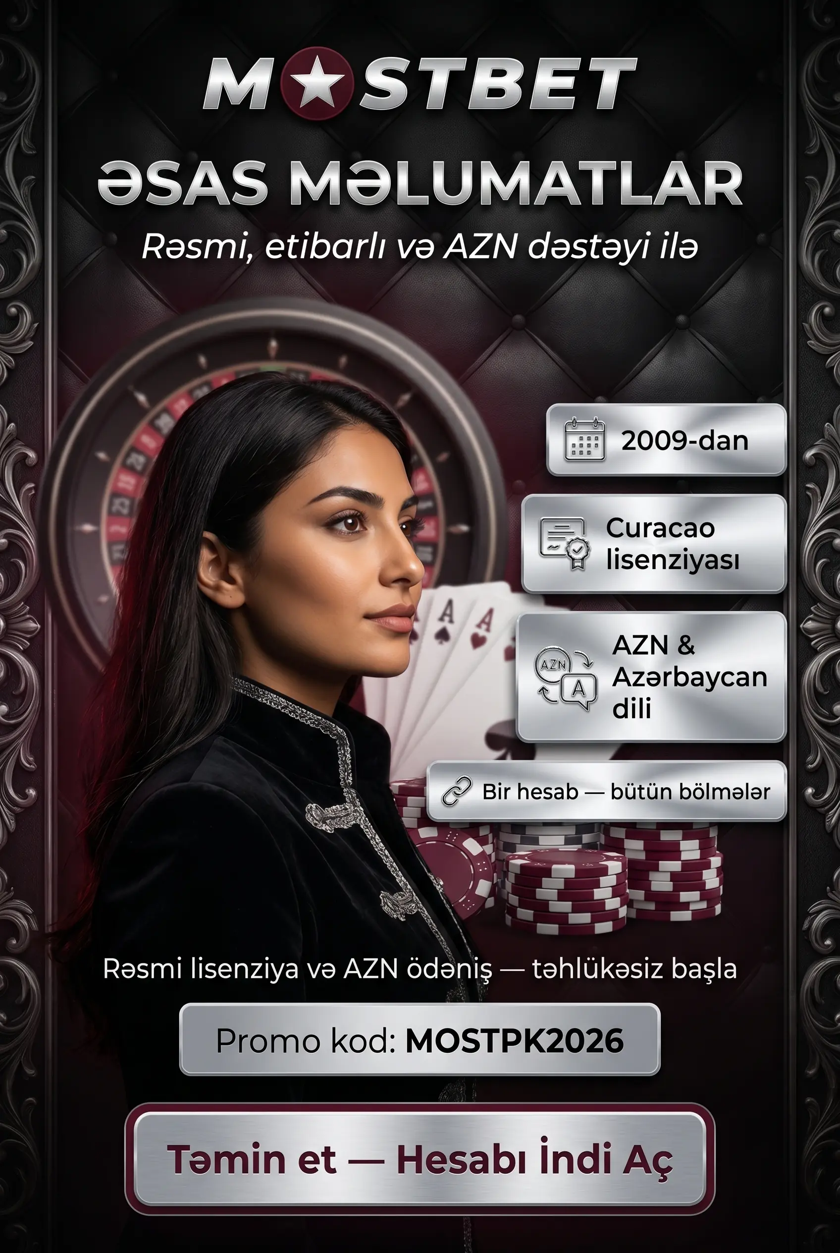 Mostbet qeydiyyat əsas məlumatlar