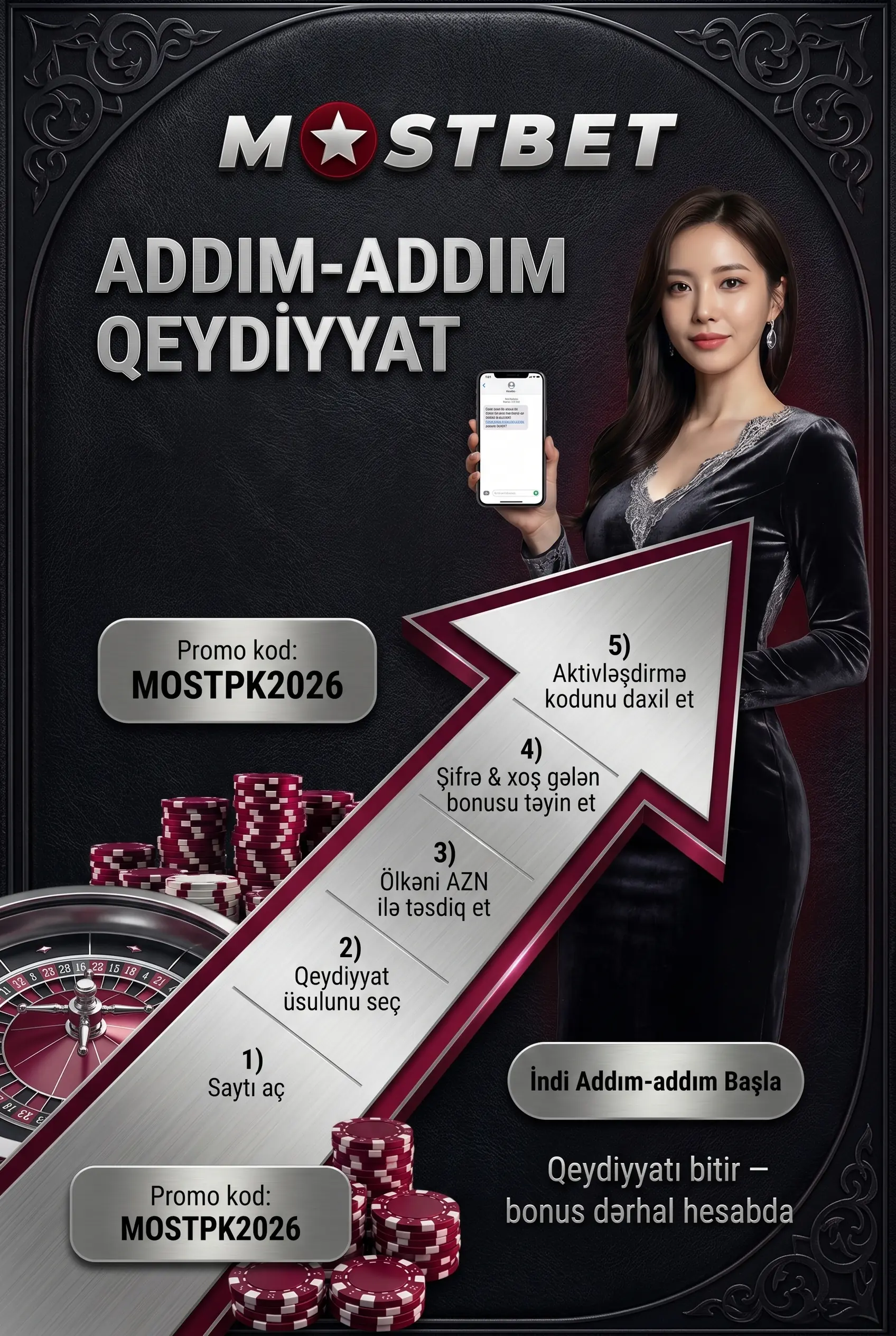 Addım-addım Mostbet-də qeydiyyat